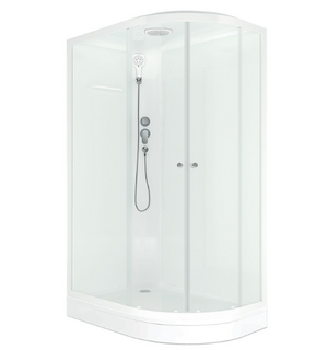 Душевая кабина Delight Slim128 L низкий поддон прозрачное стекло DS01DS128LLWCl00 Domani