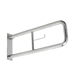 Поручень настенный откидной с бумагодержателем 800х230мм POR-0000005