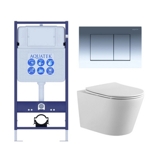Унитаз с инсталляцией Set AQUATEK ВЕГА-010 4в1 Aquatek