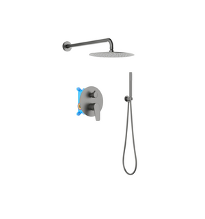 Душевая система Бетта AQ1172BGM оружейная сталь Aquatek