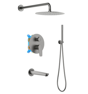 Душевая система Бетта AQ1173BGM оружейная сталь Aquatek
