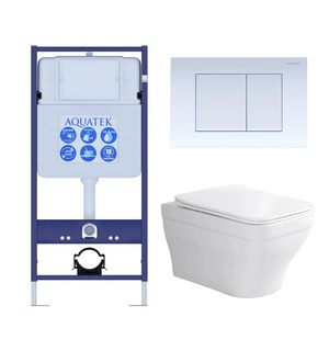 Унитаз с инталляцией SET AQUATEK АМАДЕО-009 4в1