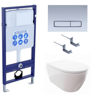 Унитаз с инсталляцией SET AQUATEK ПОЛАРИС-027 4в1
