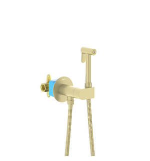 Встраиваемый гигиенический комплект Оберон AQ1024BG шлифованное золото Aquatek