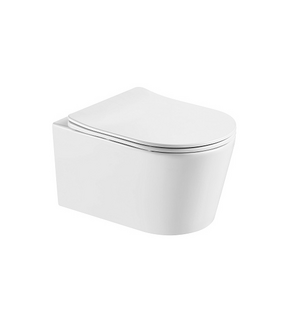 Унитаз подвесной безободковый Оберон AQ1363WT-00 с сиденьем микролифт Aquatek