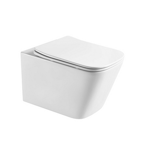 Унитаз подвесной безободковый Либра AQ1505T-00  сиденьем микролифт Aquatek