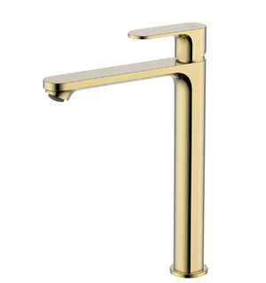 Смеситель для раковины Альфа  золото шлифованное AQ1904BG Aquatek