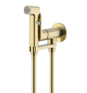 Встраиваемый гигиенический комплект Альфа золото шлифованное AQ1919BG  Aquatek