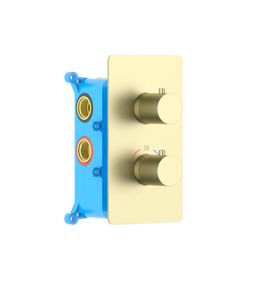 Смеситель для ванны с термостатом Европа AQ1393BG шлифованное золото Aquatek