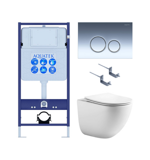 Унитаз с инсталляцией SET AQUATEK ГЕЛИОС-018 4в1