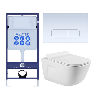Унитаз с инсталляцией SET AQUATEK ДИВА-013 4в1