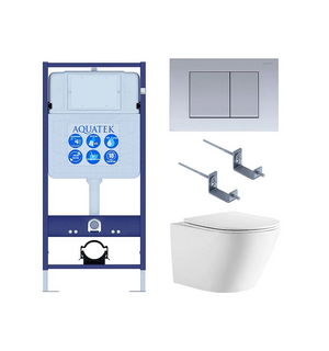 Унитаз с инсталляцией SET AQUATEK ЛИБЕРТИ-011 4в1
