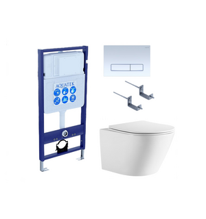 Унитаз с инсталляцией SET AQUATEK ЛИБЕРТИ-021 4в1