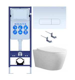 Унитаз с инсталляцией Set AQUATEK АУРА INS17/KDI13
