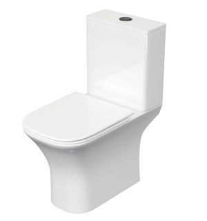 Унитаз-компакт безободковый Optima Square AQ4411-00 с сиденьем микролифт Aquatek