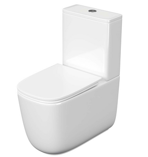 Унитаз-компакт безободковый AQ4451-00 Optima Plus Square торнадо с сиденьем микролифт Aquatek