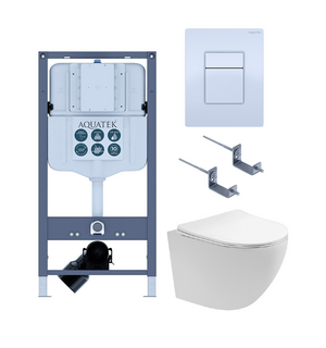 Унитаз с инсталляцией SET AQUATEK ЕВРОПА-INSP02 4в1