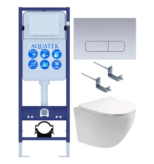 Унитаз с инсталляцией SET AQUATEK ЕВРОПА T-17-KDI14