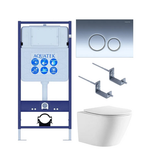 Унитаз с инсталляцией SET AQUATEK ЛИБЕРТИ-018 4в1