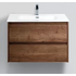 База под раковину подвесная с выкатными ящиками Rovere Tabacco KRAFT-800-2C-SO-RT Belbagno
