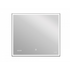 Зеркало LED 011 design 100x80 с подсветкой часы металл. рамка прямоугольное KN-LU-LED011*100-d-Os