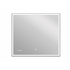 Зеркало LED 011 design 80x70 с подсветкой часы металл. рамка прямоугольное KN-LU-LED011*80-d-Os