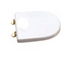 Сиденье белое с механизмом Microlift, петли золото King Palace CZR-T-163-M-S-G