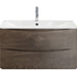 Тумба под раковину подвесная с двумя выкатными ящиками ACQUA Rovere Nature Grigio 1000x450 BelBagno