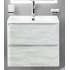Тумба под раковину подвесная с двумя выкатными ящиками ALBANO Rovere Vintage Bianco 700x450x500
