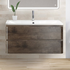 Тумба под раковину подвесная с двумя ящиками ALBANO Robere Nature Grigio 1200x450x500 BelBagno