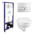 Инсталляция Dune Koller Pool с кнопкой Neon хром глянцевый + Унитаз с микролифтом Lecico Perth Grohe
