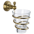 Стакан для ванной с держателем спираль PRAKTIC Bronze стекло PRK-413-Bronze Elghansa