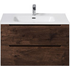Тумба под раковину подвесная с двумя ящиками с доводчиками ETNA Rovere Moro 700x455x500 BelBagno