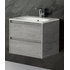 Тумба под раковину подвесная с двумя выкатными ящиками KRAFT Cemento Grigio 600x460x500 BelBagno