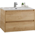 Тумба под раковину подвесная с двумя ящиками KRAFT 39 Rovere Nebrasca Nature 700х390x500 BelBagno