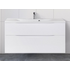 Тумба под раковину подвесная с двумя ящиками MARINO-H60 Bianco Lucido 1100x450x600 BelBagno