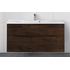 Тумба под раковину подвесная с двумя выкатными ящиками MARINO-H60 Rovere Moro 1100x450x600 BelBagno