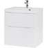 Тумба под раковину подвесная с двумя выкатными ящиками MARINO-H60 Bianco Lucido 700x450x600 BelBagno