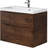 Тумба под раковину подвесная с двумя выкатными ящиками MARINO-H60 Rovere Moro 900x450x600 BelBagno