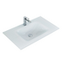 Стеклянная раковина белая глянцевая 81x46.5x14.5 BB810/465-LV-VTR-BL BelBagno
