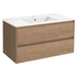 База под раковину Gio 100 подвесная, 2 выкатных ящика soft-close, N.Oak VMC-2G100NO Vincea