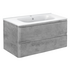 База под раковину Vico 1000 подвесная, 2 выкатных ящика soft close, Beton VMC-2V100BT Vincea