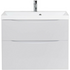 Тумба под раковину подвесная с двумя выкатными ящиками MARINO-H60 Bianco Lucido 800x450x600 BelBagno