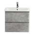 Тумба под раковину подвесная с двумя ящиками ALBANO-CER Cemento Verona Grigio 470x444x500 BelBagno
