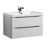 Тумба под раковину подвесная с двумя выкатными ящиками Bianco Lucido 750x500x500 BelBagno