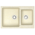Кухонная мойка Grand 765х500х190 двойная, искусственный мрамор, цвет бежевый CS00079902 Azario