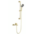 Смеситель для ванны с душевым гарнитуром Лугано AQ1748BG шлифованное золото Aquatek